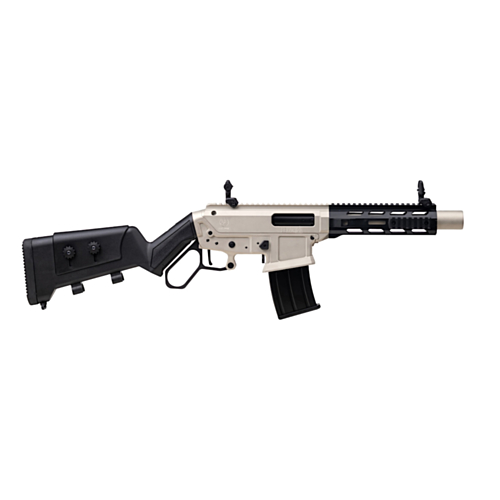 EGE Arms LEVAR12S Lever Action Shotgun, 10.6" Barrel, Black Synthetic Stock, Nickel Cerakote, 12GA