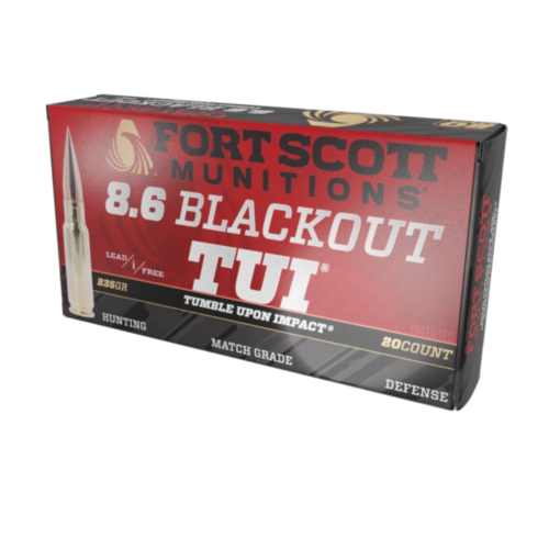 Fort Scott Munitions Ammo, 8.6 Blackout SCS TUI, 235 Grain Solid Copper