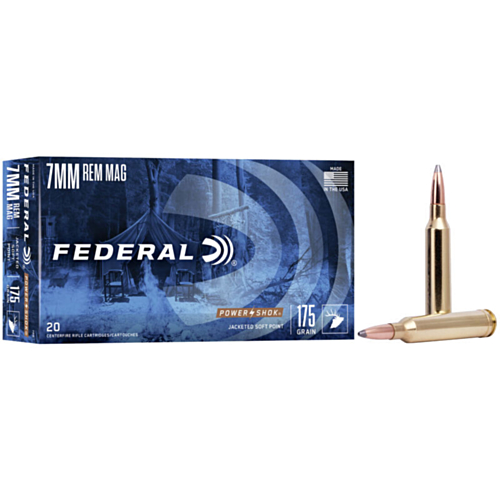 Federal Ammo, 7mm Rem Mag 175 Grain Power-Shok, 20 Rounds — RDSC
