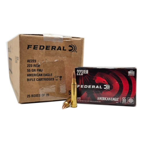 Federal Ammo, 223 Rem 55 Grain, FMJ BT, 500 Rounds — RDSC