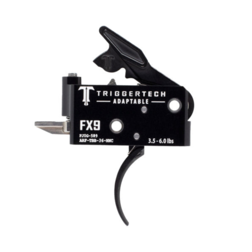 TriggerTech, FX-9 Adaptable Two Stage Trigger, Curved Lever, PVD Black