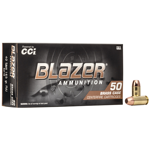 Blazer Ammo, 40 S&W 165 Grain FMJ, 50 Rounds — RDSC
