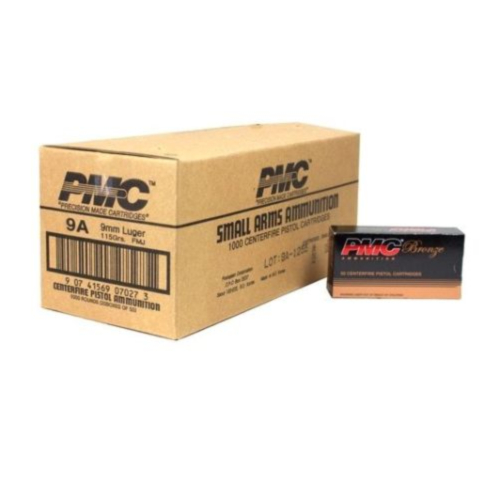 PMC Ammo, 9MM 115 Grain FMJ, 1000 Round Case — RDSC