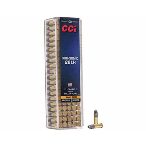 CCI Rimfire Ammo, 22LR 40 Grain Sub-Sonic LHP, 100 Rounds — RDSC