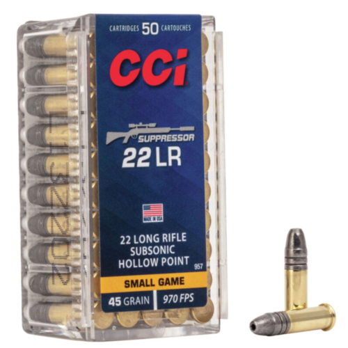CCI Rimfire Ammo, 22LR 45 Grain Sub-Sonic LHP, 50 Rounds — RDSC