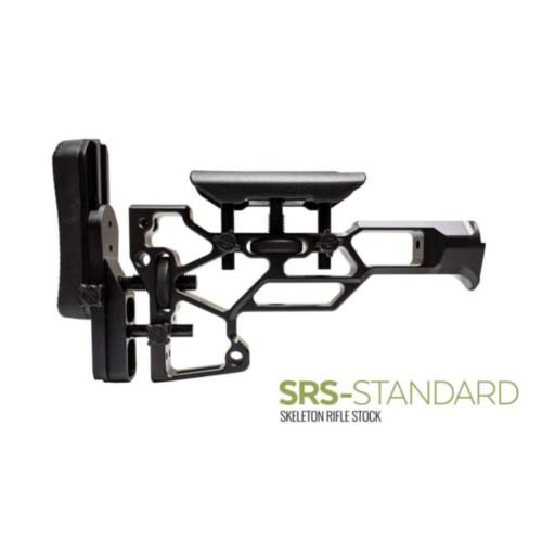 MDT Skeleton Rifle Stock, SRS Standard, Fixed Interface, Black Cerakote