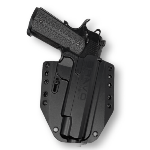 Bravo Concealment, OWB BCA 3.0 Holster, 1911 4.25/5.00 Non-Rail/Partial Rail, Right Hand, Black