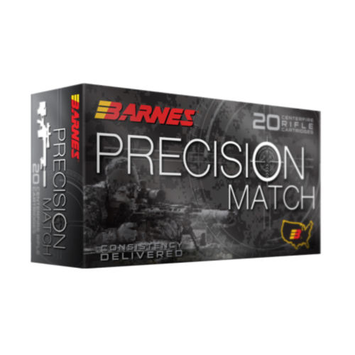 Barnes Ammo, Precision Match 6mm Creedmoor, 112 Grain MB, 20 Rounds