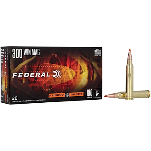Federal Ammo, 300 Win Mag 180 Grain Fusion Tipped, 20 Rounds — RDSC