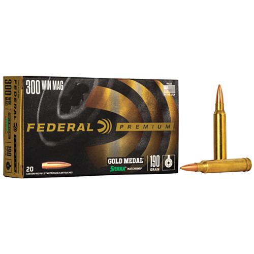 Federal Ammo, 300 Win Mag 190 Grain MatchKing BTHP, 20 Rounds — RDSC