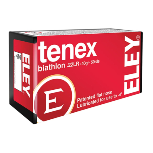 Eley Tenex Biathlon Ammo, 22LR 40 Grain Flat Nose, 50 Rounds — RDSC