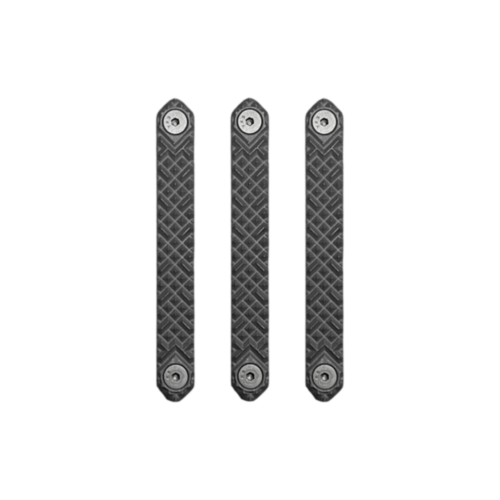 Drew Meyer Defense, MRC-3 Knurled M-Lok Rail Cover, 3 Slot, Black, 3 Pack