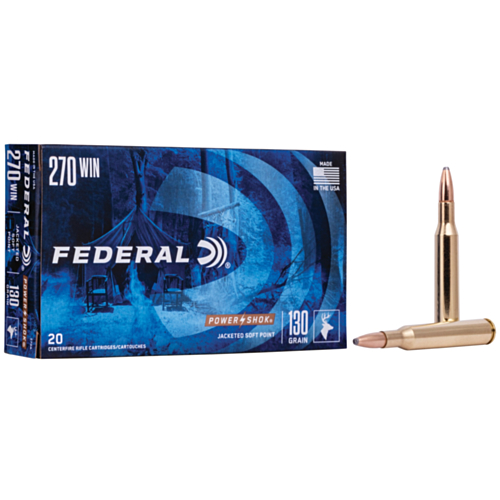 Federal Ammo, 270 Win, 130 Grain Power Shok SP, 20 Rounds — RDSC