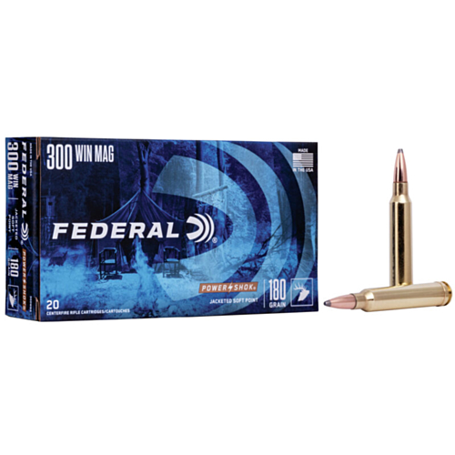 Federal Ammo, 300 Win Mag 180 Grain Power-Shok SP, 20 Rounds — RDSC