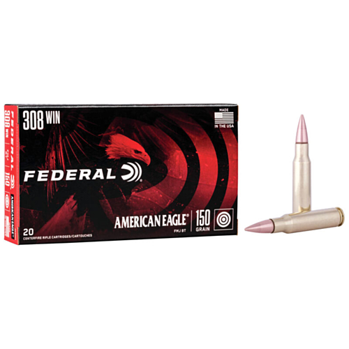 Federal Ammo, 308 Win 150 Grain FMJ BT, 20 Rounds — RDSC