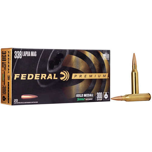 Federal Ammo, 338 Lapua 300 Grain MatchKing BTHP, 20 Rounds