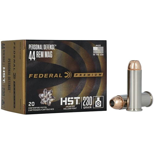 Federal Ammo, Personal Defense HST, 44 Mag 230 Grain JHP, 20 Rounds
