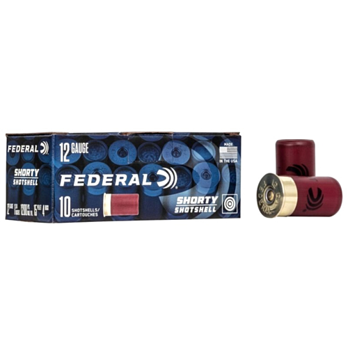 Federal Ammo, 12 Ga, 1-3/4” Shorty Shells, 1200 FPS, 4 Buckshot, 10 Rounds