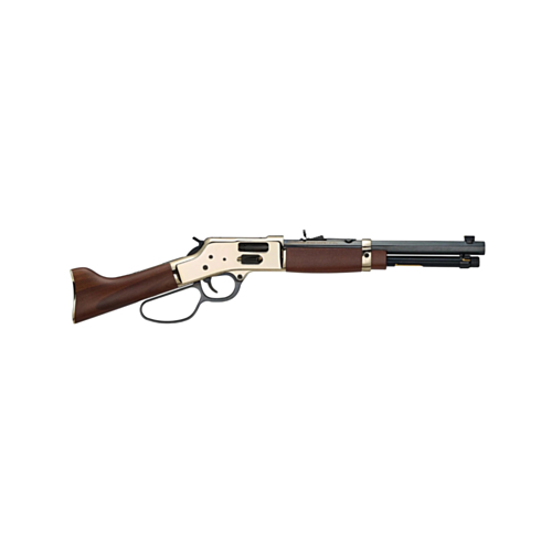 Henry Big Boy Mare's Leg Brass, Side Gate, 12.90" Blued Barrel, Wood Stock, 44 Magnum
