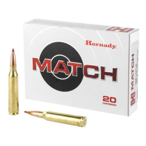 Hornady Ammo, 338 Lapua 250 Grain BTHP, Match, 20 Rounds
