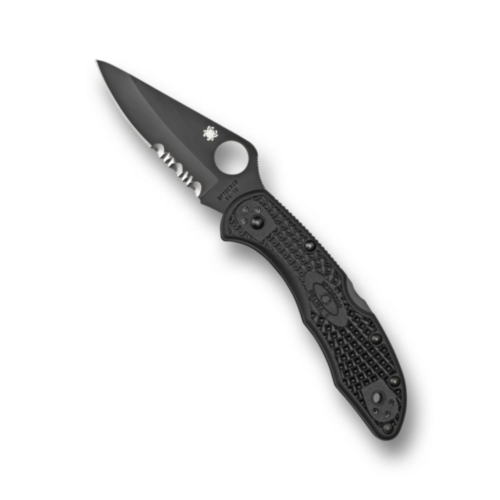 Spyderco Delica, Black, Light Weight, VG-10, CombinationEdge, TiCN