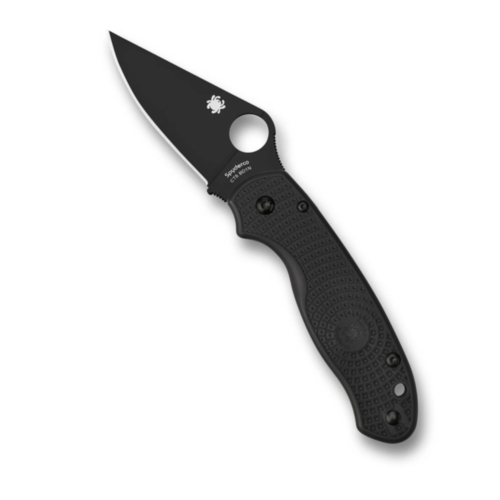 Spyderco Para 3, Black, Light Weight, CTS BD1N, PlainEdge, DLC