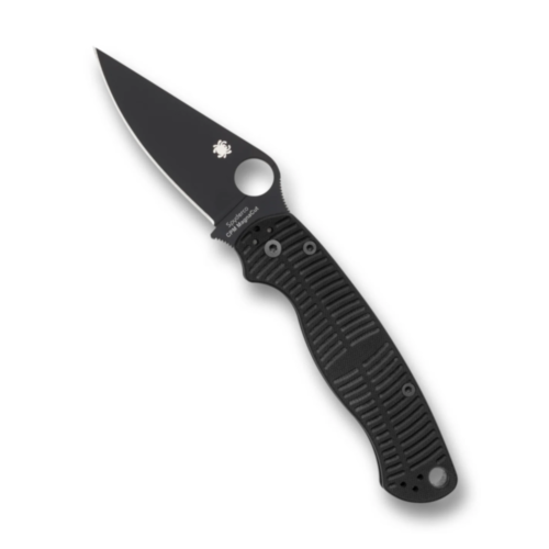 Spyderco Para Military 2, Salt Black, G-10, CPM MagnaCut, PlainEdge, DLC