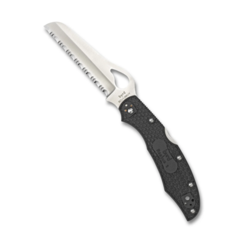 Spyderco Byrd Cara Cara Rescue 2, Black, Lightweight, 8Cr13MoV, SpyderEdge