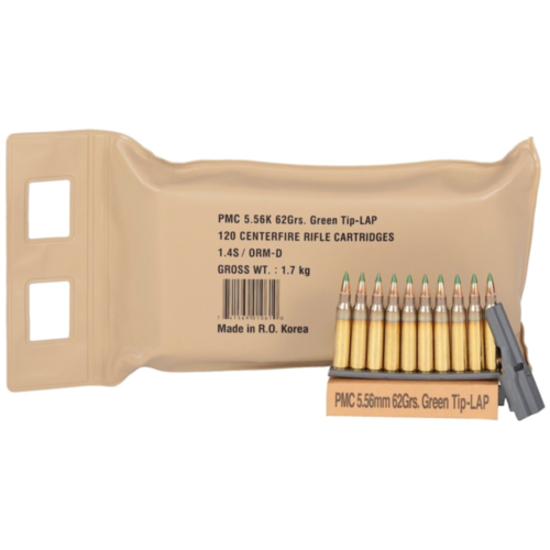 PMC Ammo, 5.56 NATO 62 Grain Green Tip, 120 Round Battle Pack — RDSC