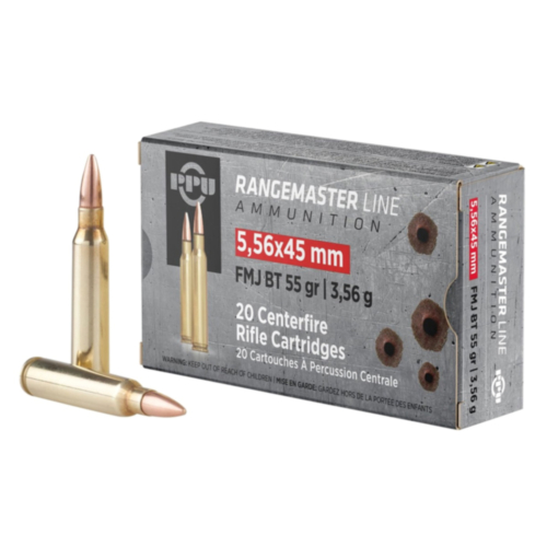 PPU Ammo, 5.56mm 55 Grain Rangemaster FMJBT, 20 Round Box — RDSC