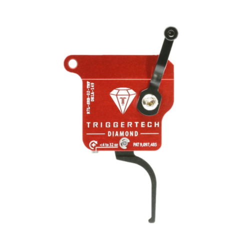 TriggerTech, Remington 700 Diamond Single Stage Trigger, Left Hand, Flat Lever, PVD Black
