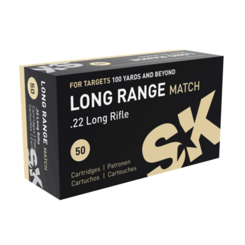 SK Ammunition Long Range Match Plus Ammo, 22LR 40 Grain, 50 Rounds