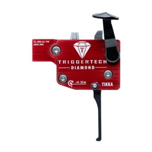 TriggerTech, Tikka Single Stage Diamond Trigger, Left Hand Black, Flat Lever