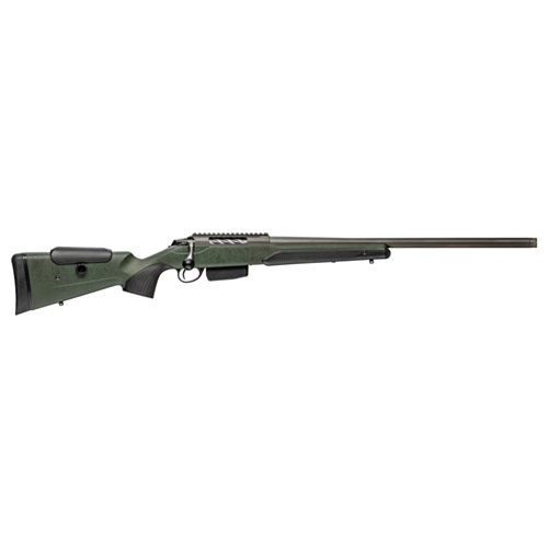 Tikka T3X Super Varmint, 223 Rem, 23.7" Barrel, Black, Green Roughtech Stock