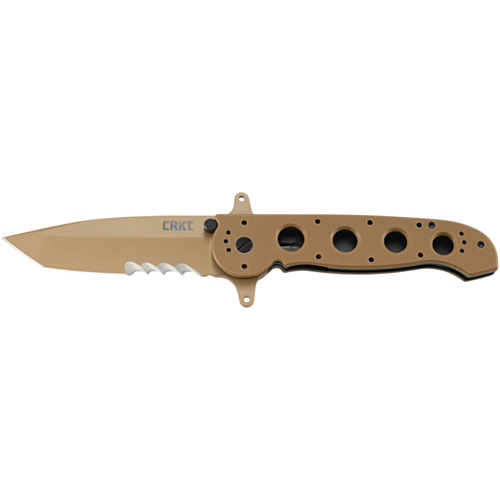 CRKT M16 Special Forces, Tanto, Veff Serrations, Desert Sand