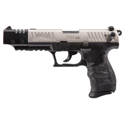 Walther Arms P22 Target Nickel, 5.00" Barrel, 22 LR