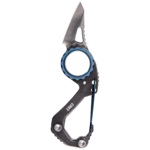 CRKT Compano Carabiner, 8Cr13MoV Sheepsfoot, Blue