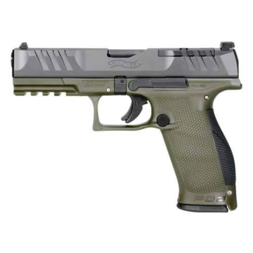 Walther Arms PDP Full Size, Green Frame, Optic Ready, 4.50" Barrel, 9mm