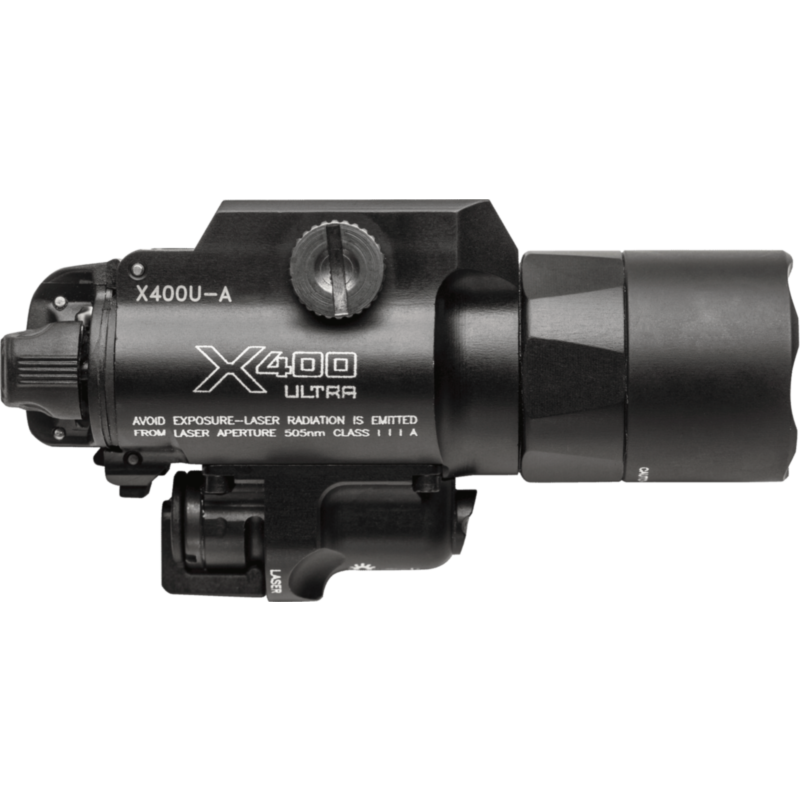 SureFire X400U Ultra Weapon Light, 1000 Lumens, 5.0 mW Green Laser