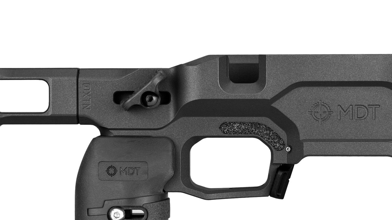 MDT ACC Elite Chassis System, Rem700 SA, Right Hand, Black Cerakote